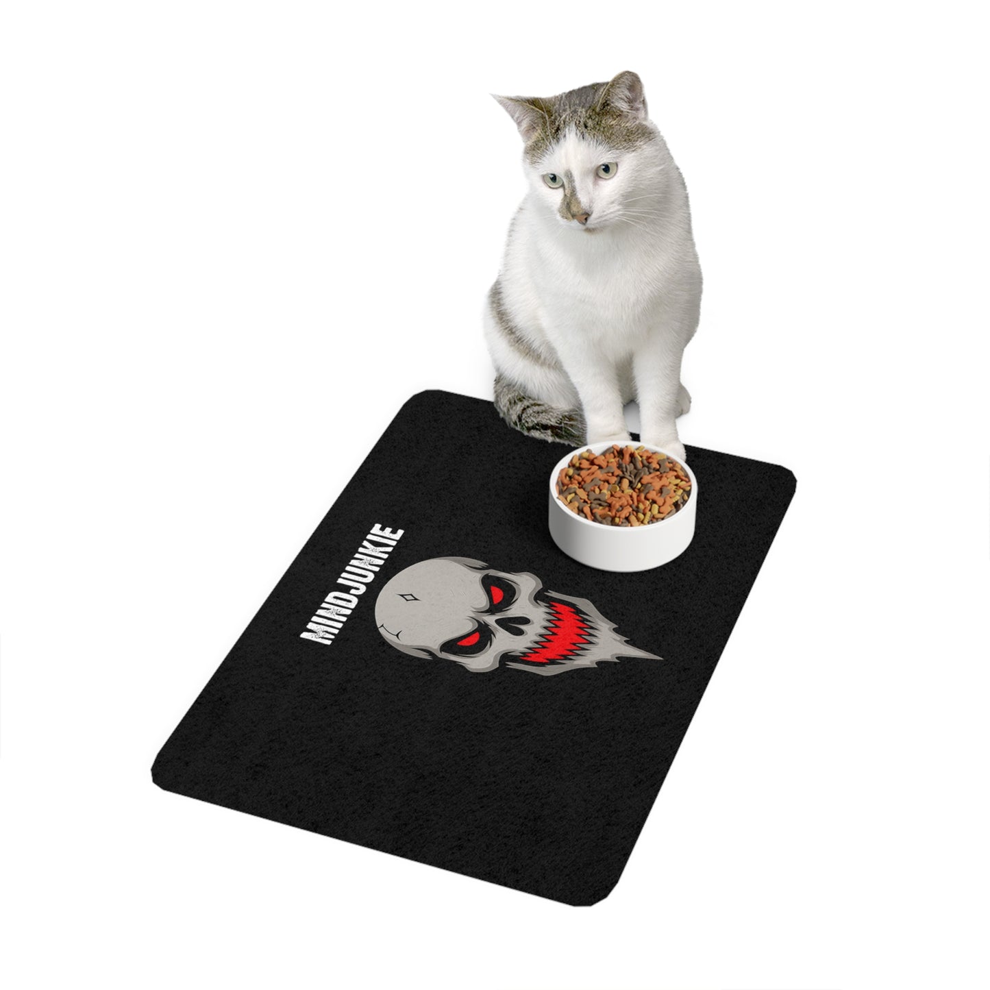 MINDJUNKIE Pet Food Mat – BIG Skull Logo