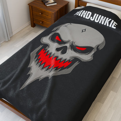 MINDJUNKIE Velveteen Blanket - BIG Skull (3 SIZES)