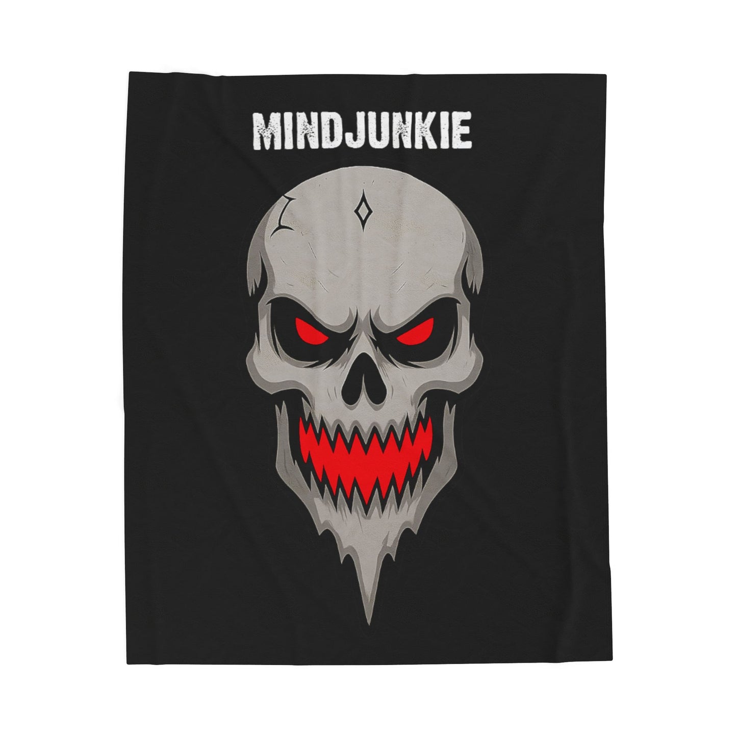 MINDJUNKIE Velveteen Blanket - BIG Skull (3 SIZES)