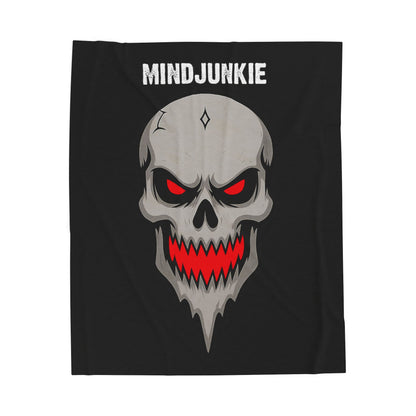 MINDJUNKIE Velveteen Blanket - BIG Skull (3 SIZES)